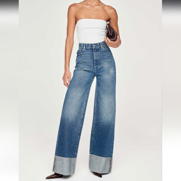 DL1961 Hepburn Wide Leg High Rise Jeans